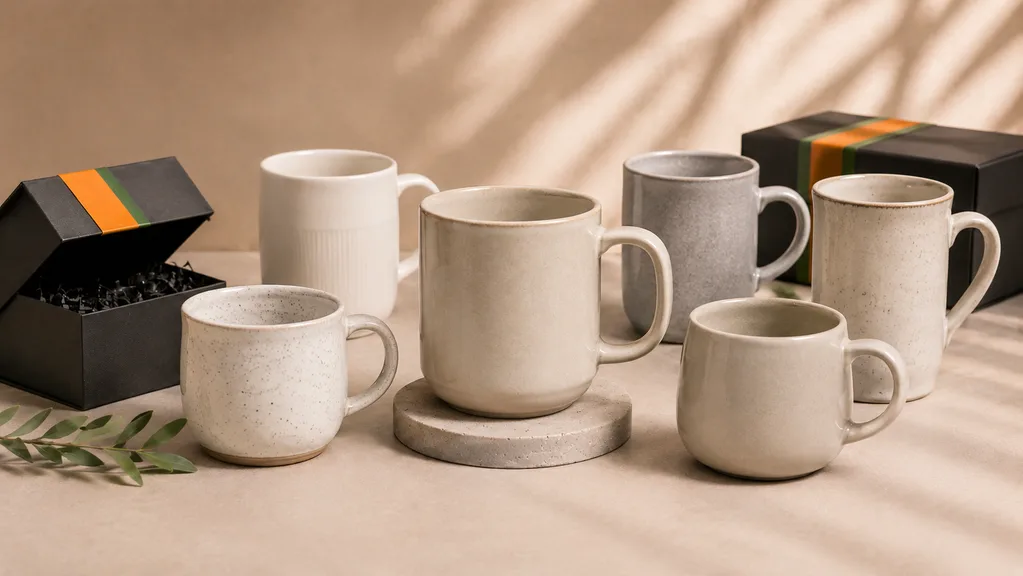 Representative ceramic mugs styles for a custom project