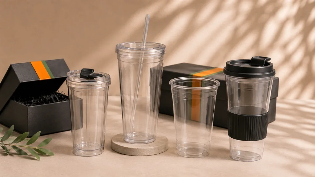 Representative plastic drinkware styles for a custom project
