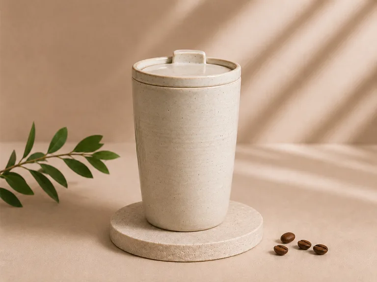 Ceramic Tumbler with Lid — Ceramic Mugs