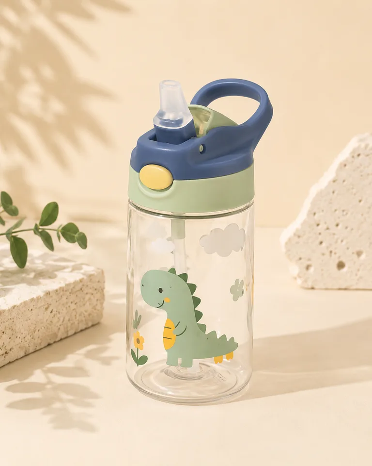 Kids Straw Bottle — Plastic Drinkware